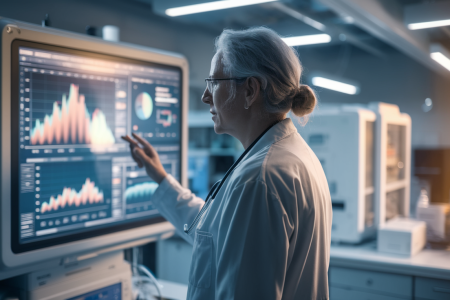 scientifique-laboratoire-ecran-graphiques-lumieres-douces