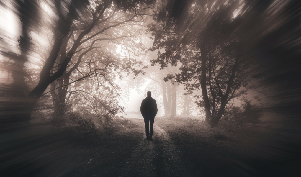 silhouette-pers-foret-arbres-lumiere