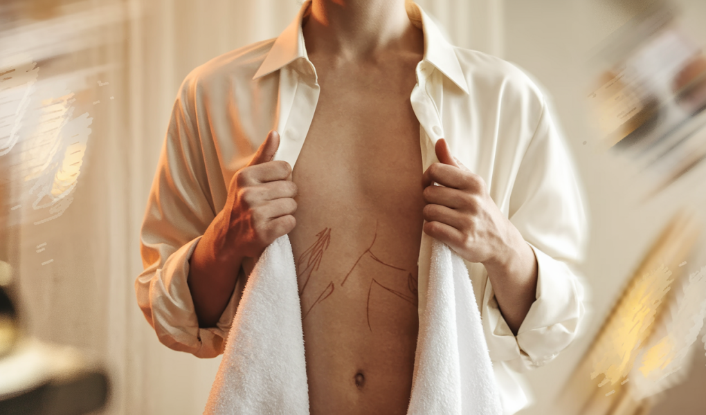 torse-nombril-serviette-flou