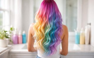 femme-cheveux-teints-lavabo-salle-de-bain