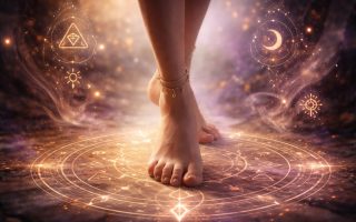 pied-motifs-mystiques-arriere-plan-abstrait