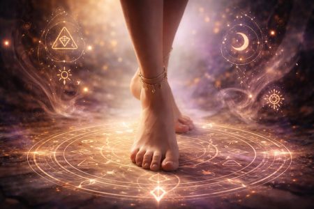 pied-motifs-mystiques-arriere-plan-abstrait