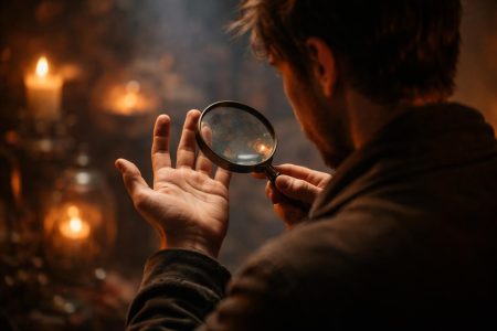 personne-main-loupe-ambiance-mystique