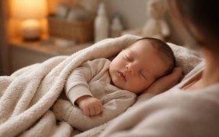 bebe-pyjama-couverture-bras-parent