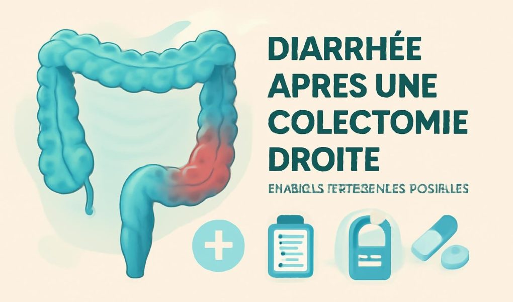 Pourquoi la diarrhée survient-elle après une colectomie droite ?