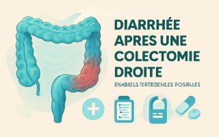 Pourquoi la diarrhée survient-elle après une colectomie droite ?